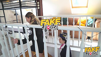 Jenny Doll, Moona Snake, And Rebecca Volpetti Take On A Fake Hostel'S Biggest Cock Ever