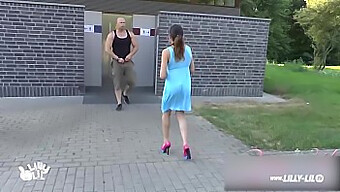 Amateur Teen Gets Her Tight Asshole Stretched In Public