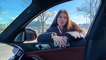 Pov Blowjob And Anal Action With Stefany Kyler In A Car