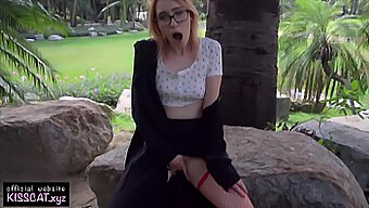 Russian 18 Teen Flaunts In Stockings And Swallows Cum In Public