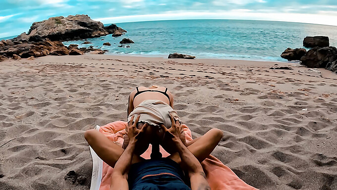 Amateur Sex On The Beach With A Big Dick