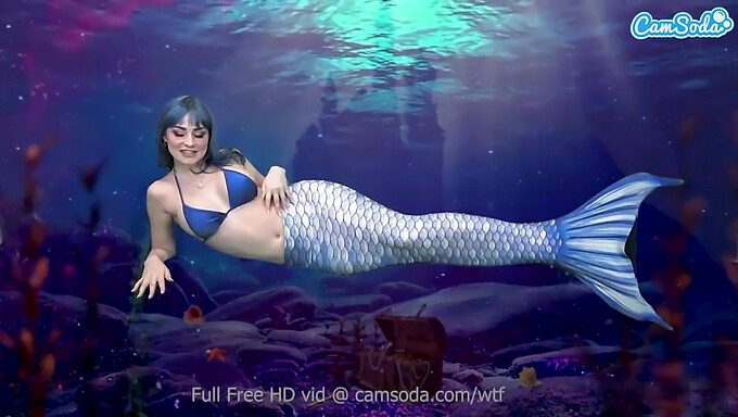 A Web Cam Video Of A Mermaid Pleasuring Herself Until She Becomes Even More Aroused