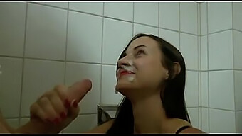 Young Devotion: Handjob And Cumshot In Public Toilet