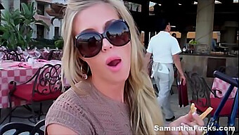 Samantha'S Cabo Vacation: Blondinka Bomba Na Golem Zaslonu