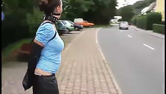 Publicly Humiliated: Millie Fenton Gets Her Armbits Bound And Ballgagged