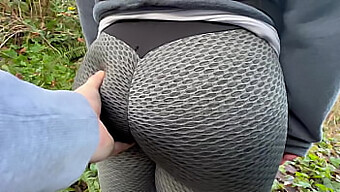 Public Park Girl With A Big Ass Gets Close Up