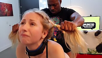 Big Black Cock Spanks White Girl In Rough Session