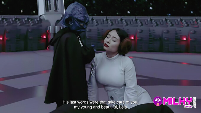 Dans Cette Parodie De Hot Star Wars, Le Sage Et Puissant Maître Yoda Prend La Séduisante Princesse Leia, Se Livrant À Une Rencontre Passionnée.