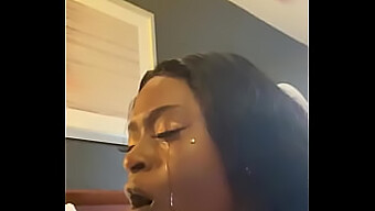 Ebony Slut Gets Her Throat Fucked In Homemade Video