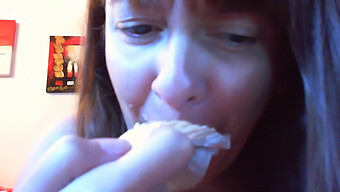 Watch As Your Sister Indulges In Some Deliciously Dirty Food Porn